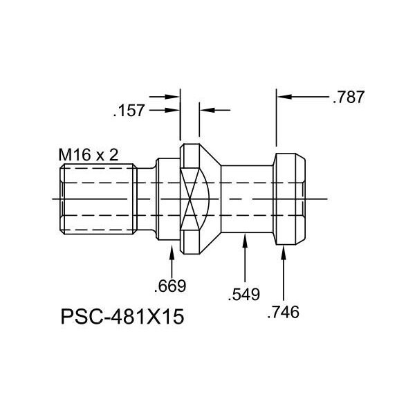 Tj Davies Co Coolant Through Retention Knob PSC-481X15 - main